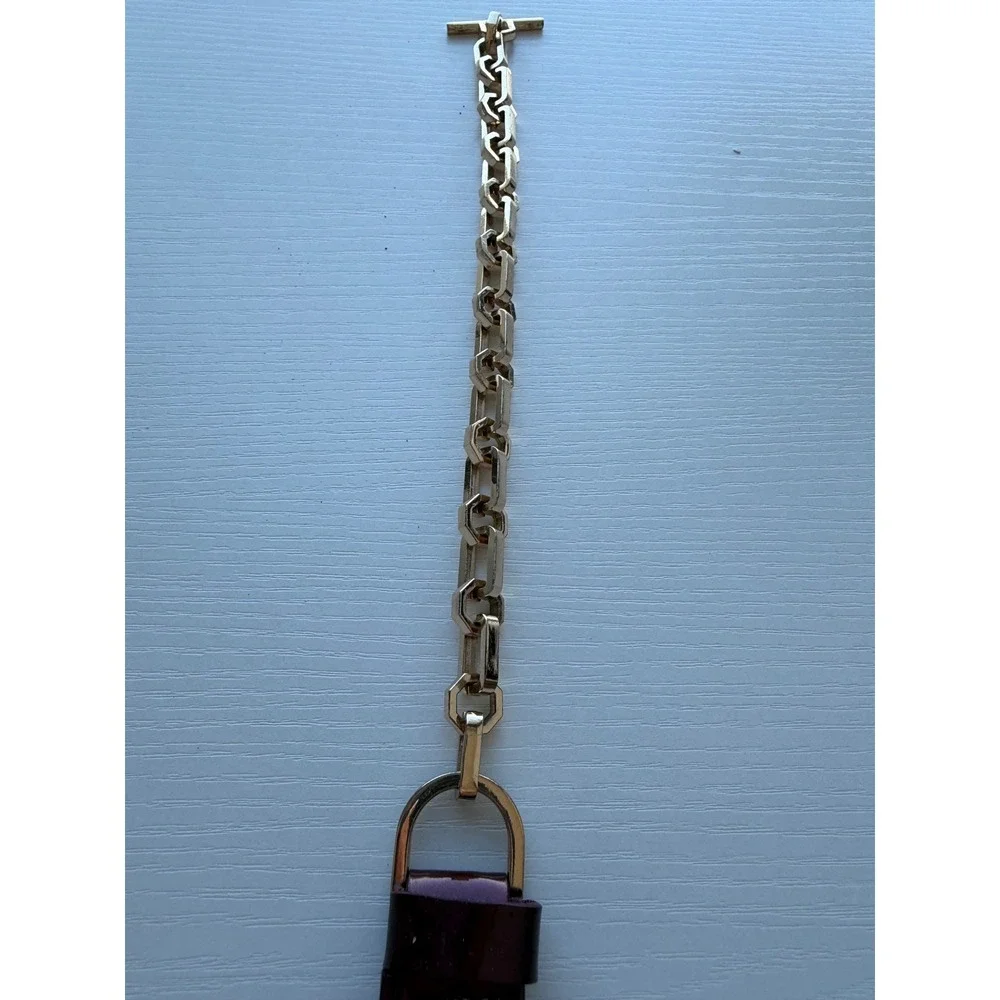 Louis Vuitton Wide Resin Logo Belt‎ Size 85 Made in France